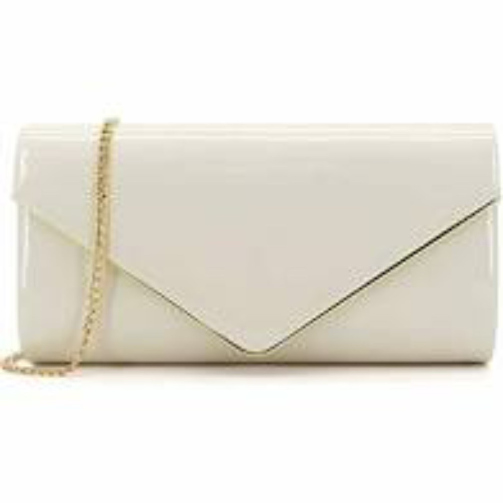 Dexmay Patent Leather Envelope Clutch Purse Shiny